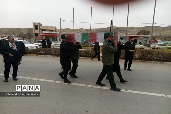 مراسم استقبال از شهدای گمنام در شهرستان راز و جرگلان