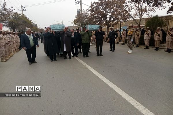 مراسم استقبال از شهدای گمنام در شهرستان راز و جرگلان