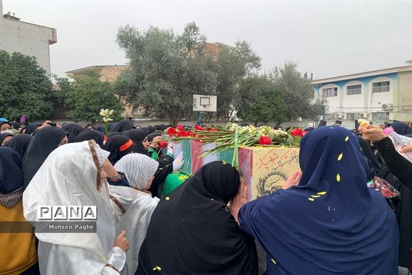 تشییع پیکر شهید تازه تفحص شده دفاع مقدس در گرگان