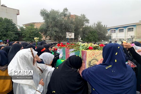 تشییع پیکر شهید تازه تفحص شده دفاع مقدس در گرگان