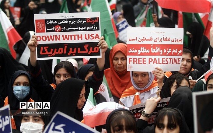 راهپیمایی مردمی در حمایت از مردم مظلوم فلسطین برگزار شد