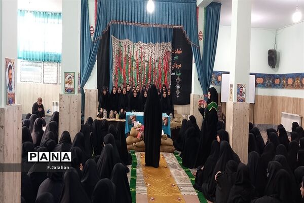 عزاداری شهادت حضرت فاطمه (س) و استقبال از پیکر مظهر شهید گمنام دبیرستان شاهدرضویه