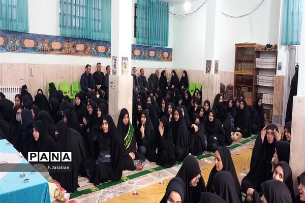 عزاداری شهادت حضرت فاطمه (س) و استقبال از پیکر مظهر شهید گمنام دبیرستان شاهدرضویه