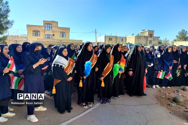 تشییع پیکر شهید گمنام در مدارس شهرستان بیضاء