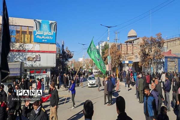 مراسم تشییع و خاکسپاری شهید گمنام در مصلی امام خامنه‌ای (ره) شهرستان شیروان