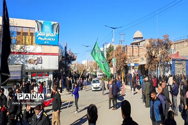 مراسم تشییع و خاکسپاری شهید گمنام در مصلی امام خامنه‌ای (ره) شهرستان شیروان