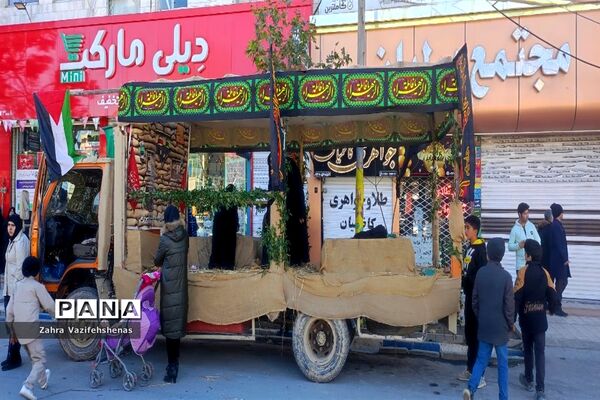 مراسم تشییع و خاکسپاری شهید گمنام در مصلی امام خامنه‌ای (ره) شهرستان شیروان