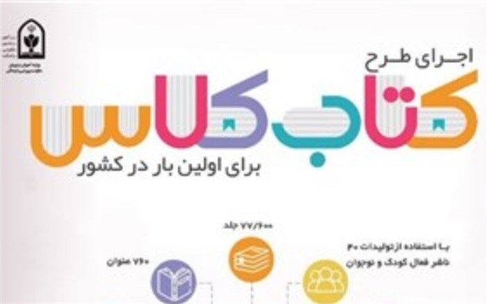 اجرای طرح کتاب کلاس برای اولین بار با تجهیز ۵ هزار کتابخانه کلاسی