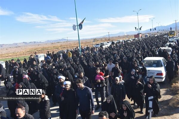 تشییع شهید گمنام در روستای احمد آباد بخش مرکزی بهاباد