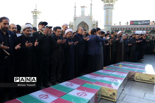 تشییع پیکرهای مطهر 7  آلاله فاطمی در قم