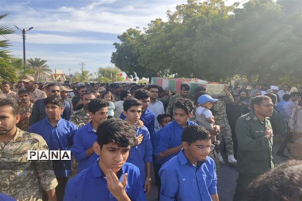 تشییع شهید گمنام در بوموسی