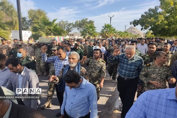 تشییع شهید گمنام در بوموسی