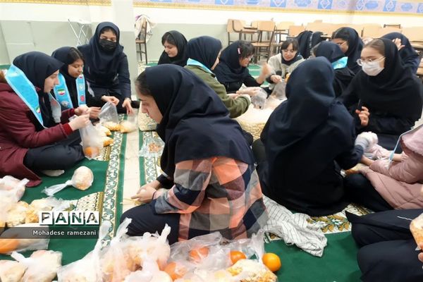 پویش یلدای مهربانی در مدارس حاشیه شهر