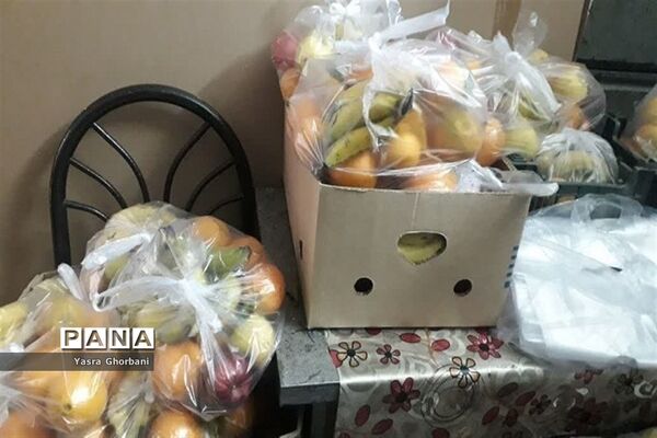 تهیه و توزیع بسته های غذایی کمک به نیازمندان  به مناسبت شب یلدا