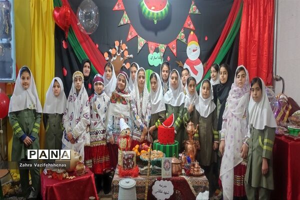 برگزاری جشن یلدای سنتی در مدرسه شهید خاقانی شهرستان شیروان
