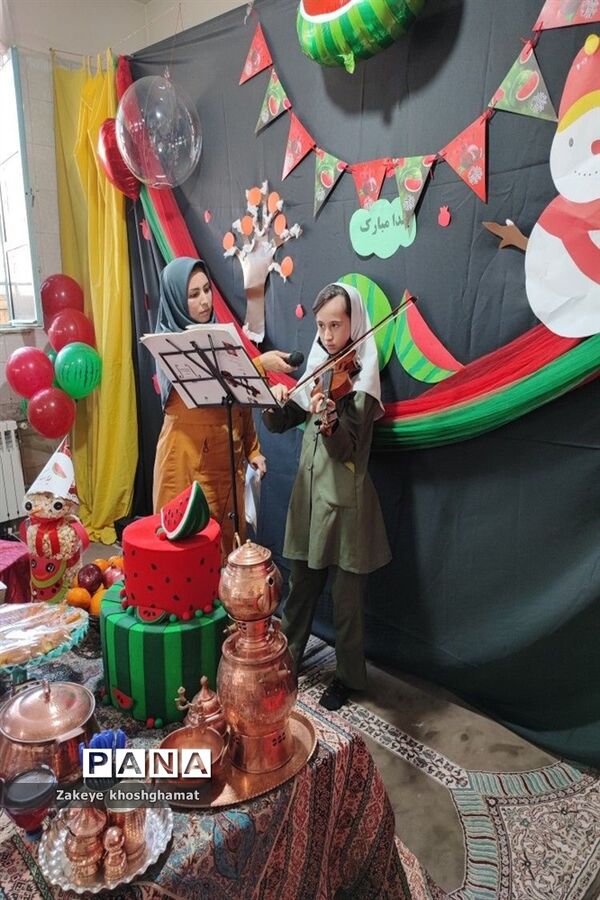 برگزاری جشن یلدای سنتی در مدرسه شهید خاقانی شهرستان شیروان