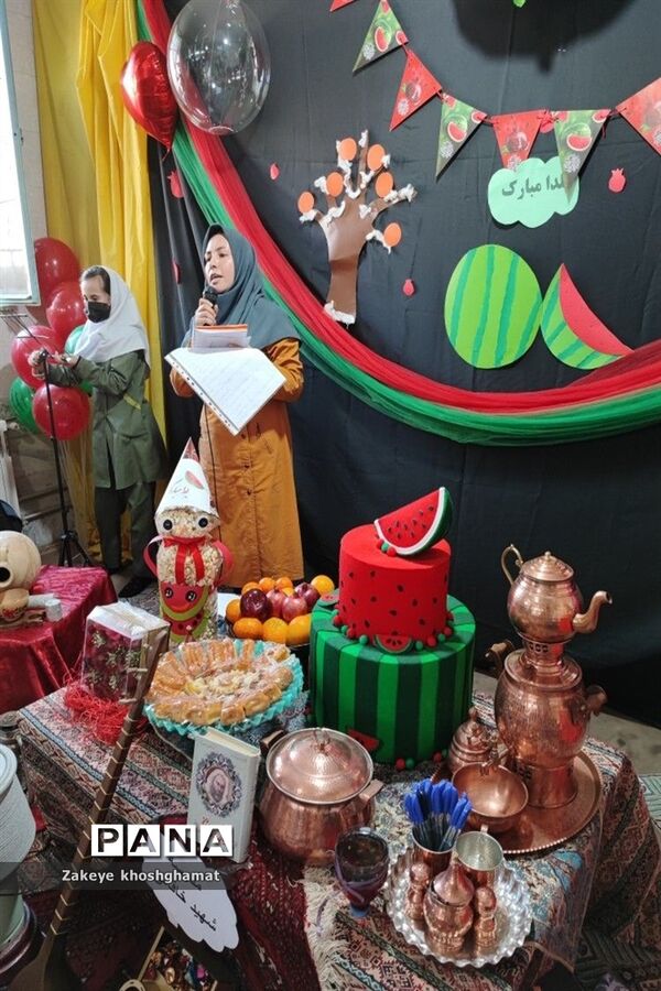 برگزاری جشن یلدای سنتی در مدرسه شهید خاقانی شهرستان شیروان