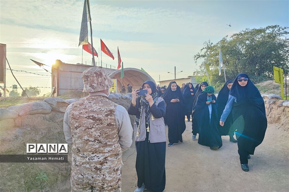 بازدید دانش‌آموزان راهیان نور از منطقه عملیاتی فتح‌المبین