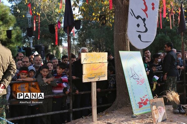 جلوه‌هایی از حضور نوجوانان و جوانان در مراسم وداع با لاله‌های فاطمی