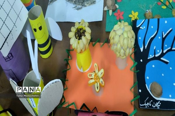 نمایشگاه کاردستی با وسایل دور ریختنی پایه اول در آموزشگاه علامه طباطبایی