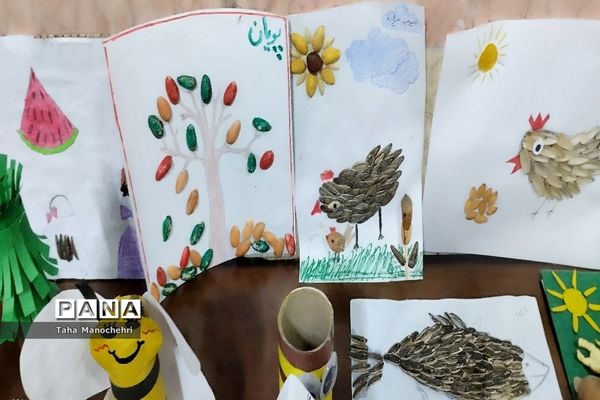 نمایشگاه کاردستی با وسایل دور ریختنی پایه اول در آموزشگاه علامه طباطبایی