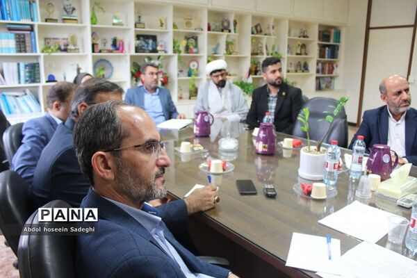جلسه بزرگداشت چهارمین یادواره شهادت حاج قاسم سلیمانی ، هفته بصیرت و دهه مقاومت آموزش و پرورش استان بوشهر