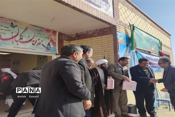 افتتاح مدرسه چهار کلاسه شهید طاهری در روستای نصرآباد خواف
