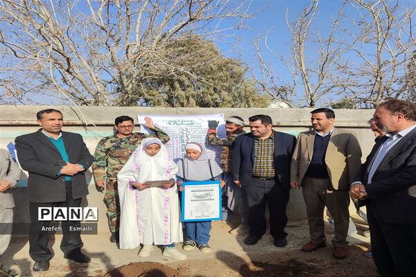 افتتاح مدرسه چهار کلاسه شهید طاهری در روستای نصرآباد خواف