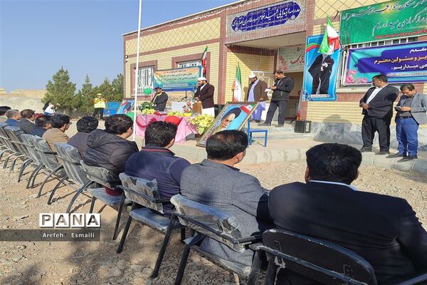 افتتاح مدرسه چهار کلاسه شهید طاهری در روستای نصرآباد خواف