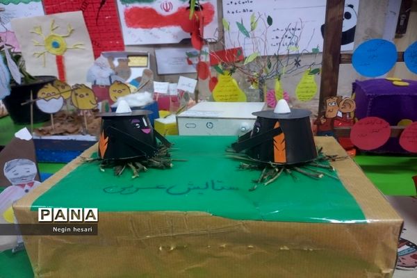 نمایشگاه دست‌سازه با وسایل دورریختنی در آموزشگاه ملوک زندی شهرستان پیشوا