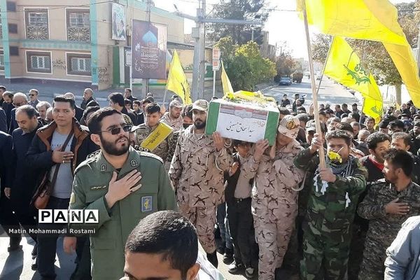 مراسم تشییع پیکر شهید مدافع حرم در شهرستان پیشوا