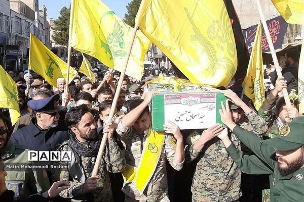 مراسم تشییع پیکر شهید مدافع حرم در شهرستان پیشوا