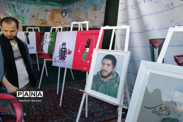نمایشگاه نقاشی «آخراشه» با موضوع فلسطین در قم-1