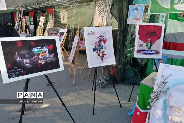 نمایشگاه نقاشی «آخراشه» با موضوع فلسطین در قم-1