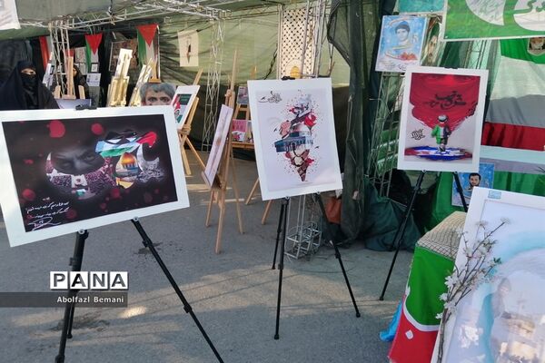 نمایشگاه نقاشی «آخراشه» با موضوع فلسطین در قم-1