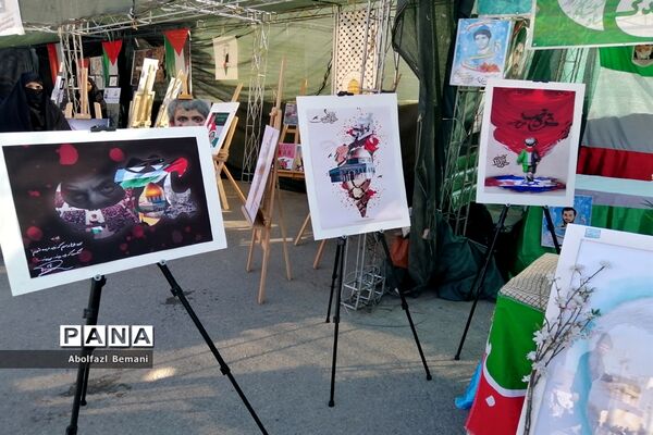 نمایشگاه نقاشی «آخراشه» با موضوع فلسطین در قم-1