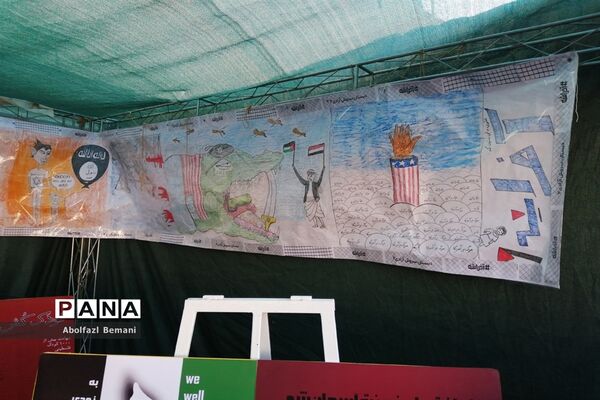 نمایشگاه نقاشی «آخراشه» با موضوع فلسطین در قم-1