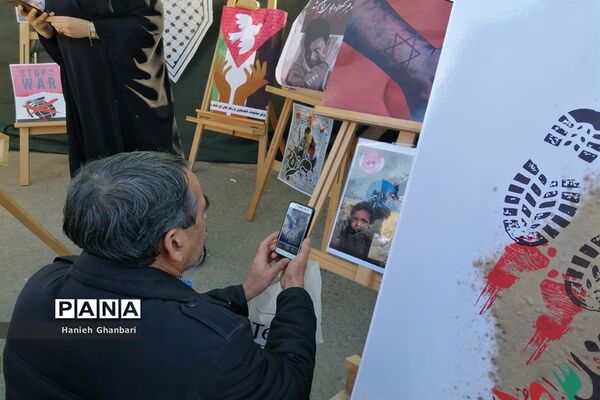 نمایشگاه نقاشی «آخراشه» با موضوع فلسطین در قم-2