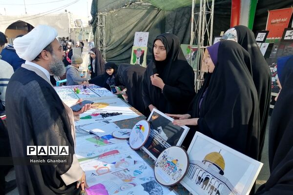نمایشگاه نقاشی «آخراشه» با موضوع فلسطین در قم-2