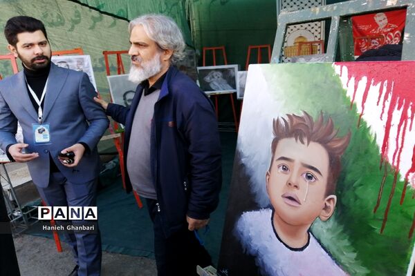 نمایشگاه نقاشی «آخراشه» با موضوع فلسطین در قم-2