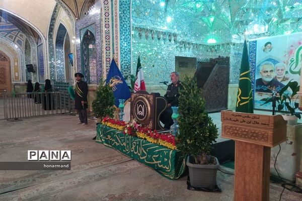 ولادت حضرت زهرا (س) و سالگرد شهادت حاج قاسم سلیمانی در حرم مطهر حضرت محمد هلال بن علی (ع)آران و بیدگل
