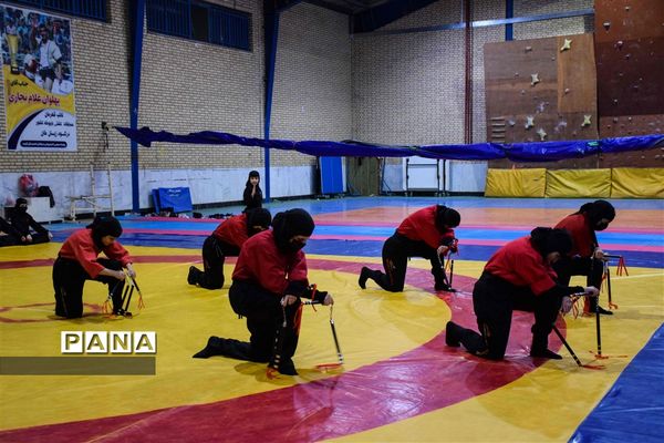 برگزاری همایش رزمی دختران کونگ‌فوکار شهرستان گرمه