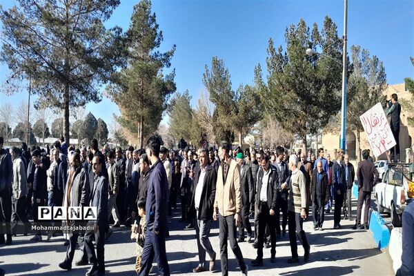 راهپیمایی محکومیت اقدام تروریستی کرمان در شهرستان سبزوار