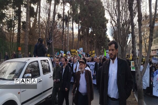 راهپیمایی محکومیت حادثه تروریستی کرمان در  البرز