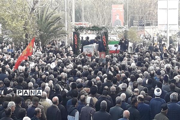 مراسم تشییع پیکر دانشجو معلم شهیده فائزه رحیمی