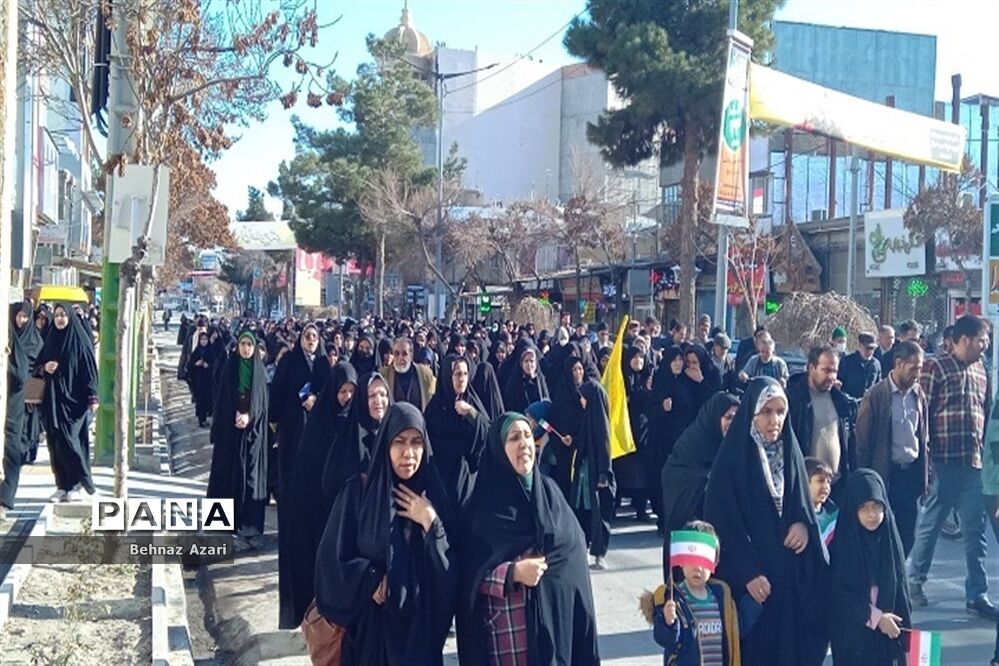 راهپیمایی مردم شیروان در محکومیت حمله تروریستی  گلزار شهدای کرمان