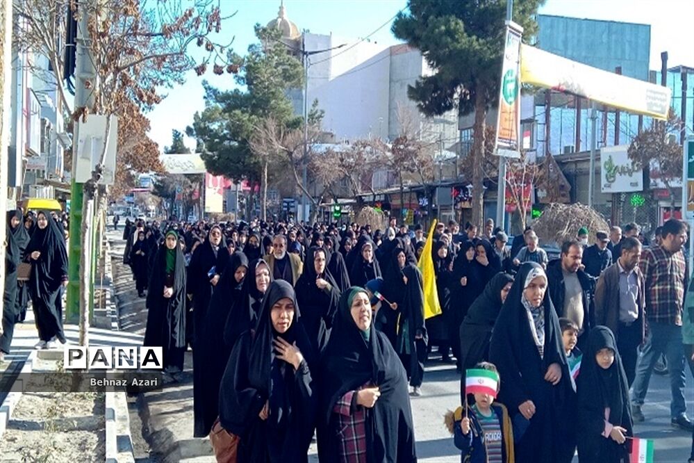 راهپیمایی مردم شیروان در محکومیت حمله تروریستی  گلزار شهدای کرمان