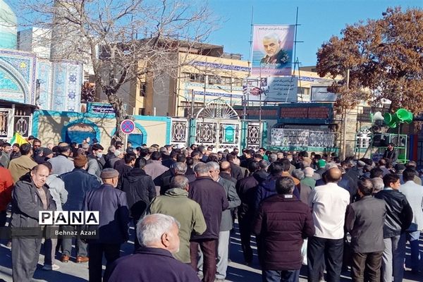 راهپیمایی مردم شیروان در محکومیت حمله تروریستی  گلزار شهدای کرمان