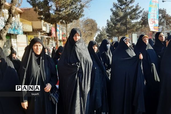 راهپیمایی مردم چناران در محکومیت جنایت تروریستی  کرمان