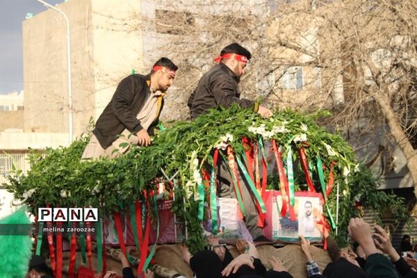 تشییع پیکر شهیده مریم قوچانی غروی، شهید حادثه تروریستی کرمان در بلوار امامت  مشهد